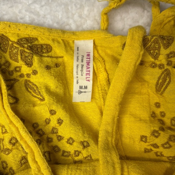 Free People Intimately Women Yellow Tulum Slip Mini Dress - Picture 6 of 11